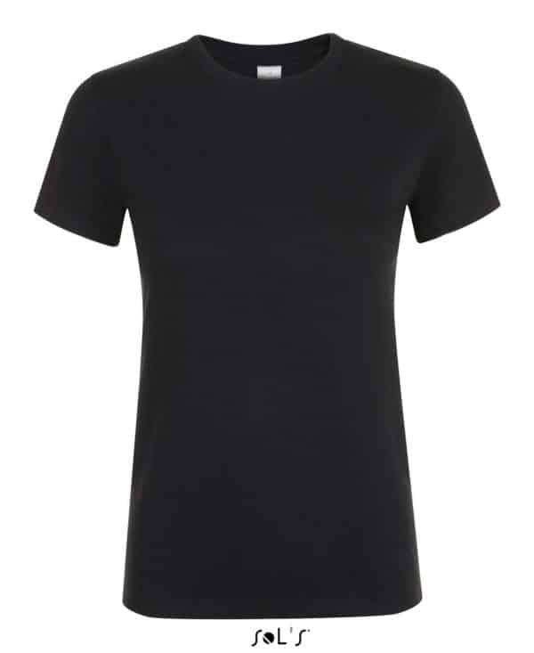 Deep Black SOL'S REGENT WOMEN - ROUND COLLAR T-SHIRT Pólók/T-Shirt