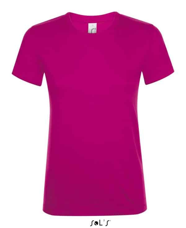 Fuchsia SOL'S REGENT WOMEN - ROUND COLLAR T-SHIRT Pólók/T-Shirt