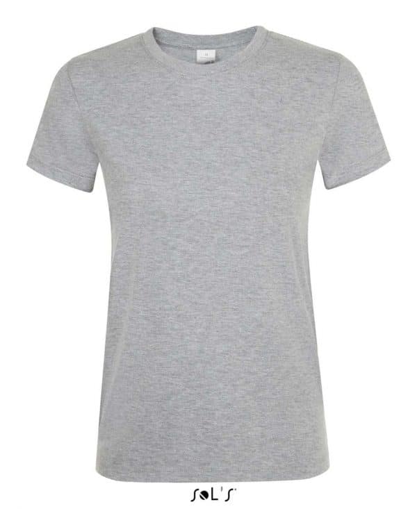 Grey Melange SOL'S REGENT WOMEN - ROUND COLLAR T-SHIRT Pólók/T-Shirt