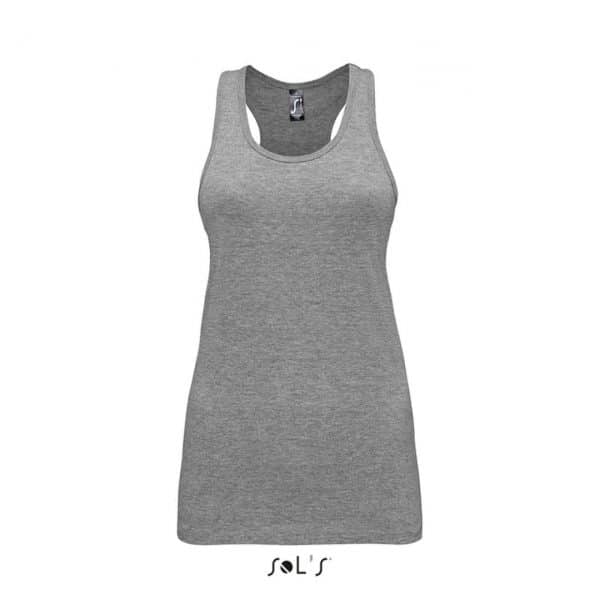 Grey Melange SOL'S JUSTIN WOMEN RACERBACK TANK TOP Pólók/T-Shirt