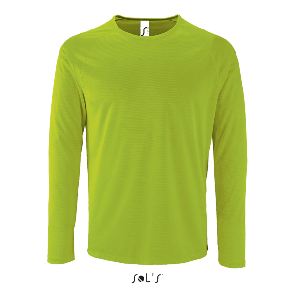 Neon Green SOL'S SPORTY LSL MEN - LONG-SLEEVE SPORTS T-SHIRT Sport