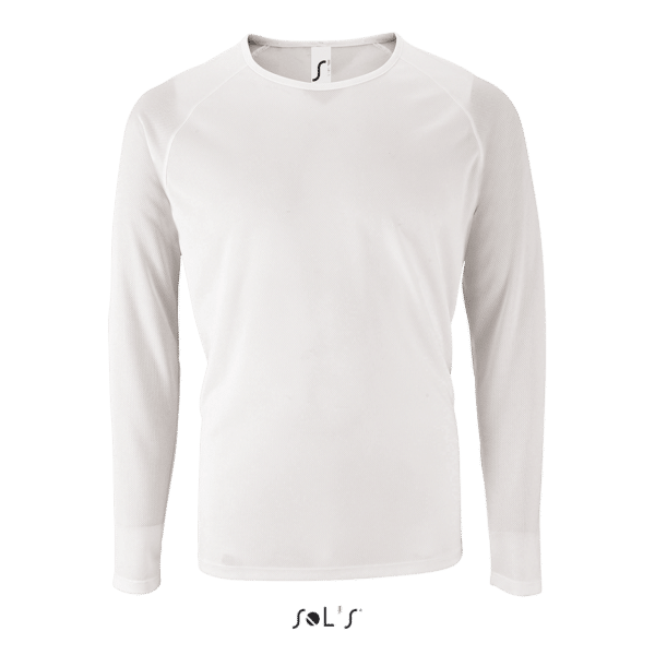 White SOL'S SPORTY LSL MEN - LONG-SLEEVE SPORTS T-SHIRT Sport