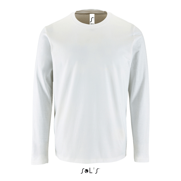 White SOL'S IMPERIAL LSL MEN - LONG-SLEEVE T-SHIRT Pólók/T-Shirt