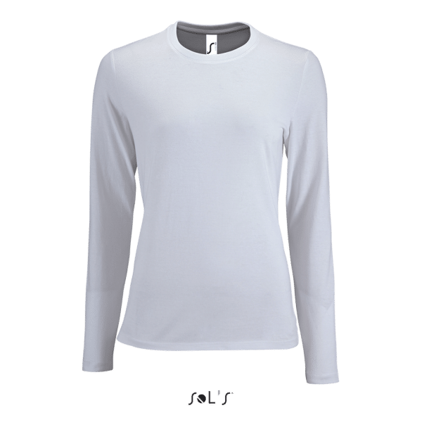 White SOL'S IMPERIAL LSL WOMEN - LONG-SLEEVE T-SHIRT Pólók/T-Shirt