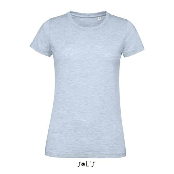 Heather Sky SOL'S REGENT FIT WOMEN ROUND COLLAR FITTED T-SHIRT Pólók/T-Shirt