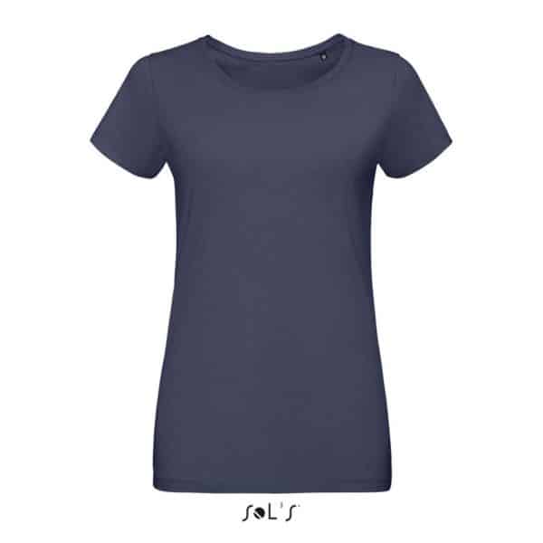Mouse Grey SOL'S MARTIN WOMEN - ROUND-NECK FITTED JERSEY T-SHIRT Pólók/T-Shirt