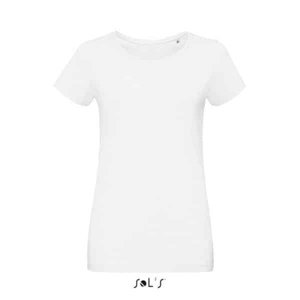 White SOL'S MARTIN WOMEN - ROUND-NECK FITTED JERSEY T-SHIRT Pólók/T-Shirt