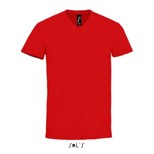 Red SOL'S IMPERIAL V MEN - V-NECK T-SHIRT Pólók/T-Shirt