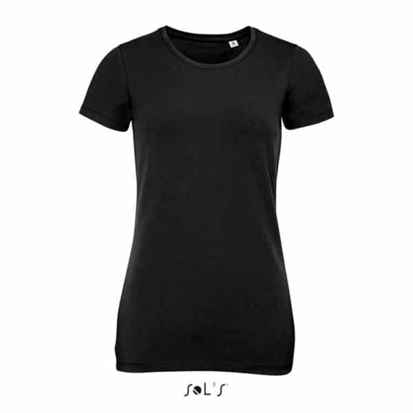 Deep Black SOL'S MILLENIUM WOMEN - ROUND-NECK T-SHIRT Pólók/T-Shirt