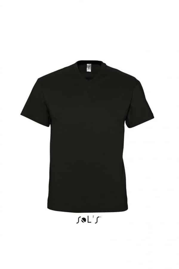 Deep Black SOL'S VICTORY MEN'S V-NECK T-SHIRT Pólók/T-Shirt