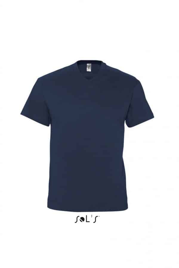 Navy SOL'S VICTORY MEN'S V-NECK T-SHIRT Pólók/T-Shirt