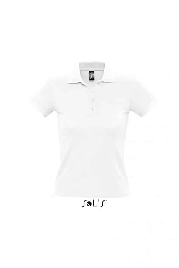 White SOL'S PEOPLE - WOMEN'S POLO SHIRT Galléros pólók