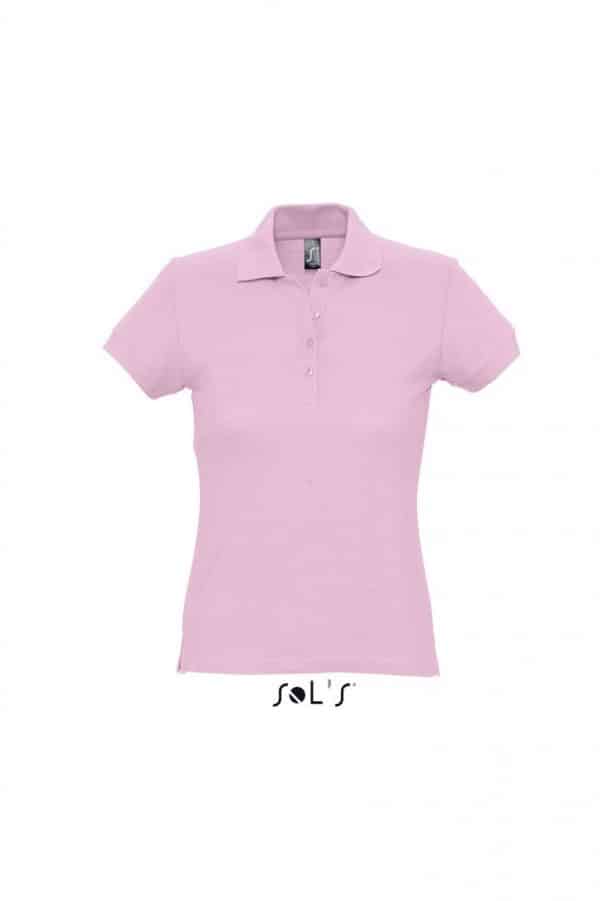 Pink SOL'S PASSION WOMEN'S POLO SHIRT Galléros pólók