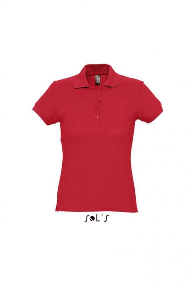 Red SOL'S PASSION WOMEN'S POLO SHIRT Galléros pólók