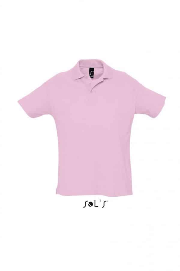 Pink SOL'S SUMMER II MEN'S POLO SHIRT Galléros pólók