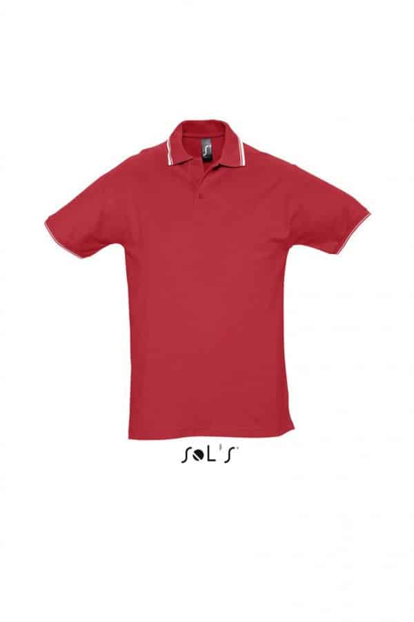 Red/White SOL'S PRACTICE MEN'S POLO SHIRT Galléros pólók