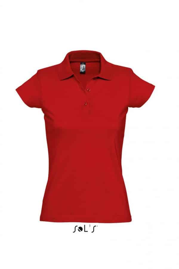 Red SOL'S PRESCOTT WOMEN POLO SHIRT Galléros pólók