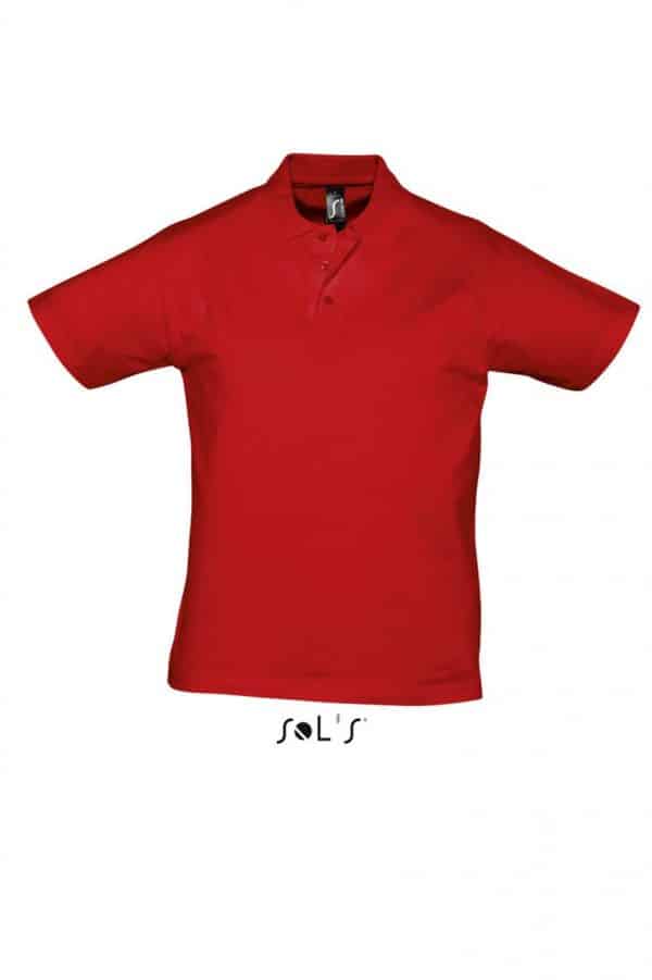 Red SOL'S PRESCOTT MEN POLO SHIRT Galléros pólók