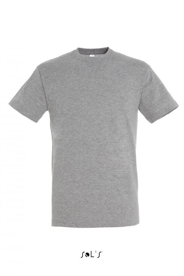 Grey Melange SOL'S REGENT - UNISEX ROUND COLLAR T-SHIRT Pólók/T-Shirt