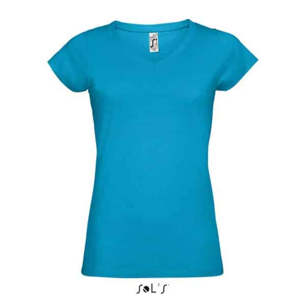 Aqua SOL'S MOON WOMEN’S V-NECK T-SHIRT Pólók/T-Shirt