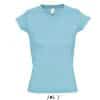 Atoll Blue SOL'S MOON WOMEN’S V-NECK T-SHIRT Pólók/T-Shirt