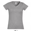 Grey Melange SOL'S MOON WOMEN’S V-NECK T-SHIRT Pólók/T-Shirt