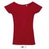 Tango Red SOL'S MARYLIN WOMEN’S SHORT SLEEVE LONG KIMONO T-SHIRT Pólók/T-Shirt