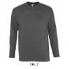 Dark Grey SOL'S MONARCH - MEN'S ROUND COLLAR LONG SLEEVE T-SHIRT Pólók/T-Shirt