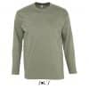 Khaki SOL'S MONARCH - MEN'S ROUND COLLAR LONG SLEEVE T-SHIRT Pólók/T-Shirt