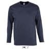 Navy SOL'S MONARCH - MEN'S ROUND COLLAR LONG SLEEVE T-SHIRT Pólók/T-Shirt