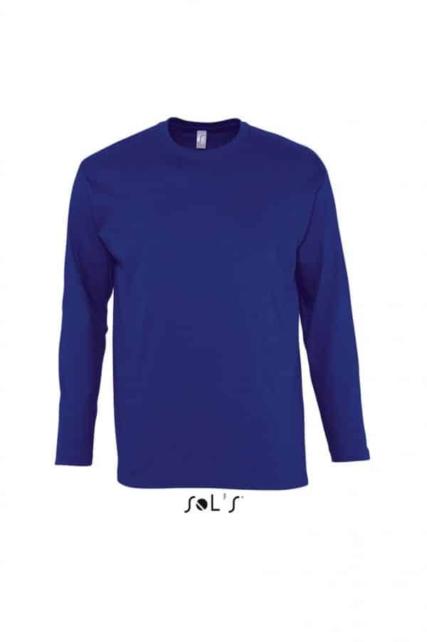 Ultramarine SOL'S MONARCH - MEN'S ROUND COLLAR LONG SLEEVE T-SHIRT Pólók/T-Shirt