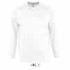 White SOL'S MONARCH - MEN'S ROUND COLLAR LONG SLEEVE T-SHIRT Pólók/T-Shirt