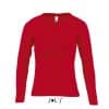 Red SOL'S MAJESTIC - WOMEN'S ROUND COLLAR LONG SLEEVE T-SHIRT Pólók/T-Shirt