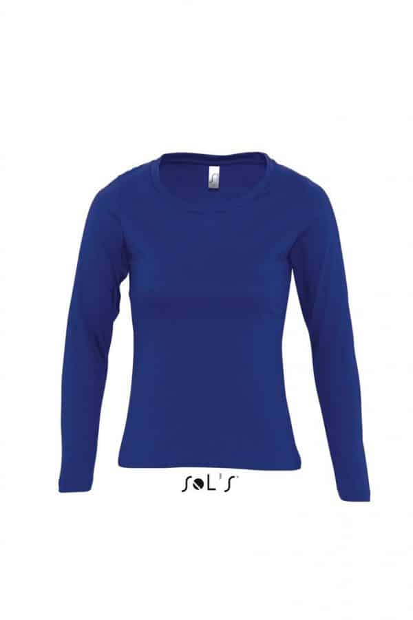 Ultramarine SOL'S MAJESTIC - WOMEN'S ROUND COLLAR LONG SLEEVE T-SHIRT Pólók/T-Shirt