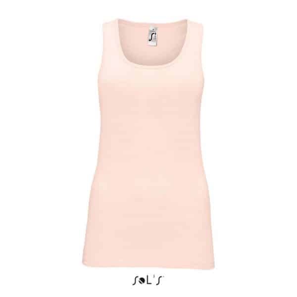 Creamy Pink SOL'S JANE WOMEN'S TANK TOP Pólók/T-Shirt