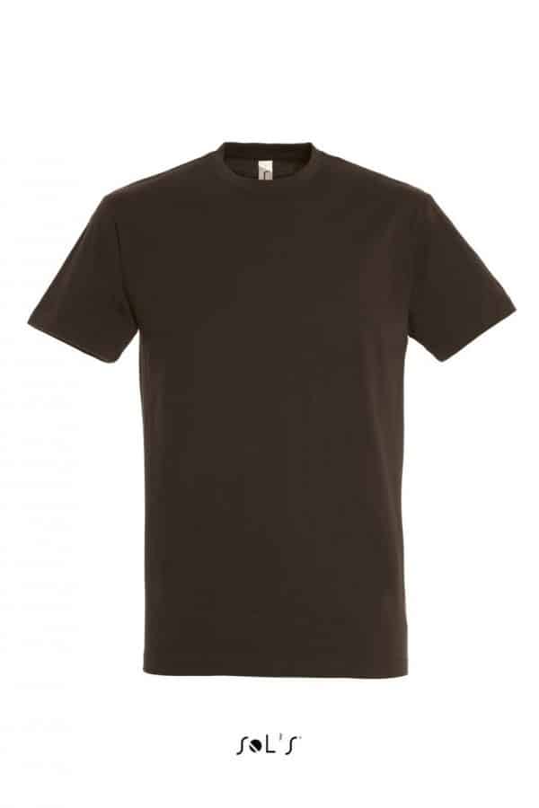 Chocolate SOL'S IMPERIAL MEN ROUND COLLAR T-SHIRT Pólók/T-Shirt