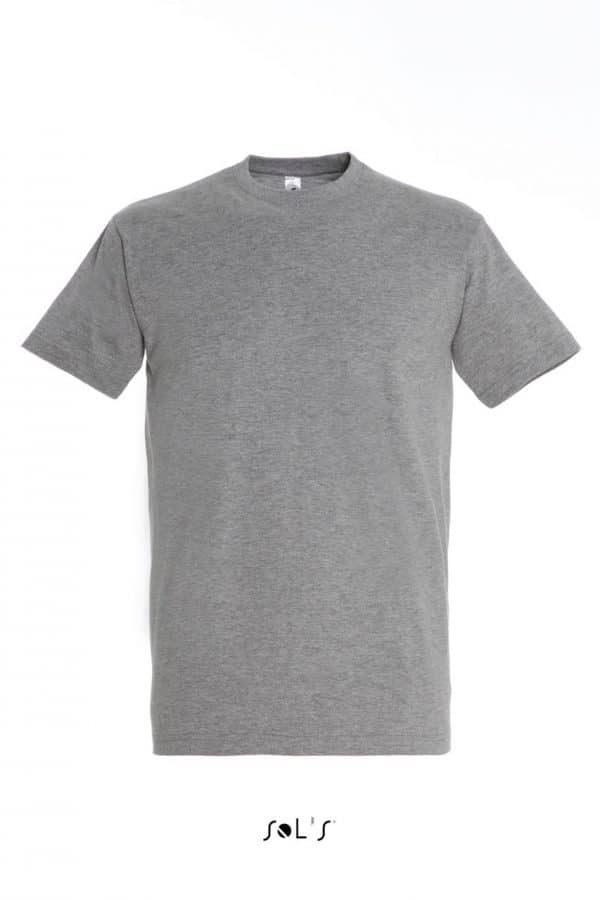 Grey Melange SOL'S IMPERIAL MEN ROUND COLLAR T-SHIRT Pólók/T-Shirt