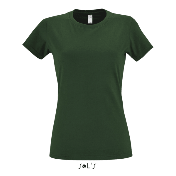 Bottle Green SOL'S IMPERIAL WOMAN ROUND COLLAR T-SHIRT Pólók/T-Shirt