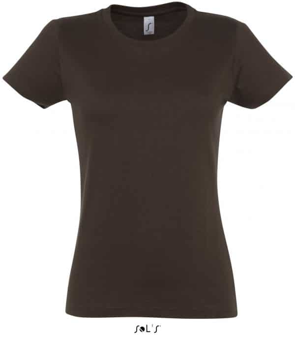Chocolate SOL'S IMPERIAL WOMAN ROUND COLLAR T-SHIRT Pólók/T-Shirt