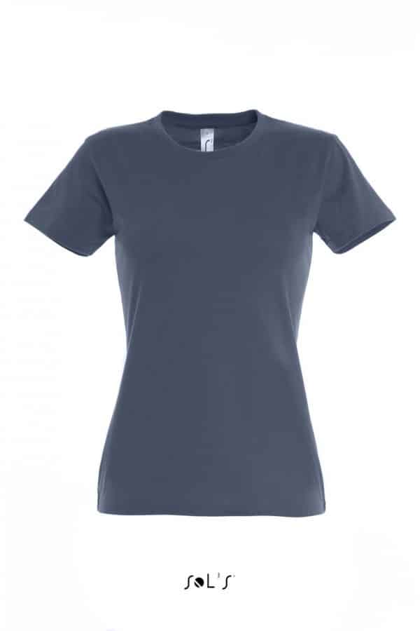 Denim SOL'S IMPERIAL WOMAN ROUND COLLAR T-SHIRT Pólók/T-Shirt