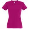 Fuchsia SOL'S IMPERIAL WOMAN ROUND COLLAR T-SHIRT Pólók/T-Shirt