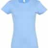 Sky Blue SOL'S IMPERIAL WOMAN ROUND COLLAR T-SHIRT Pólók/T-Shirt