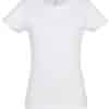 White SOL'S IMPERIAL WOMAN ROUND COLLAR T-SHIRT Pólók/T-Shirt