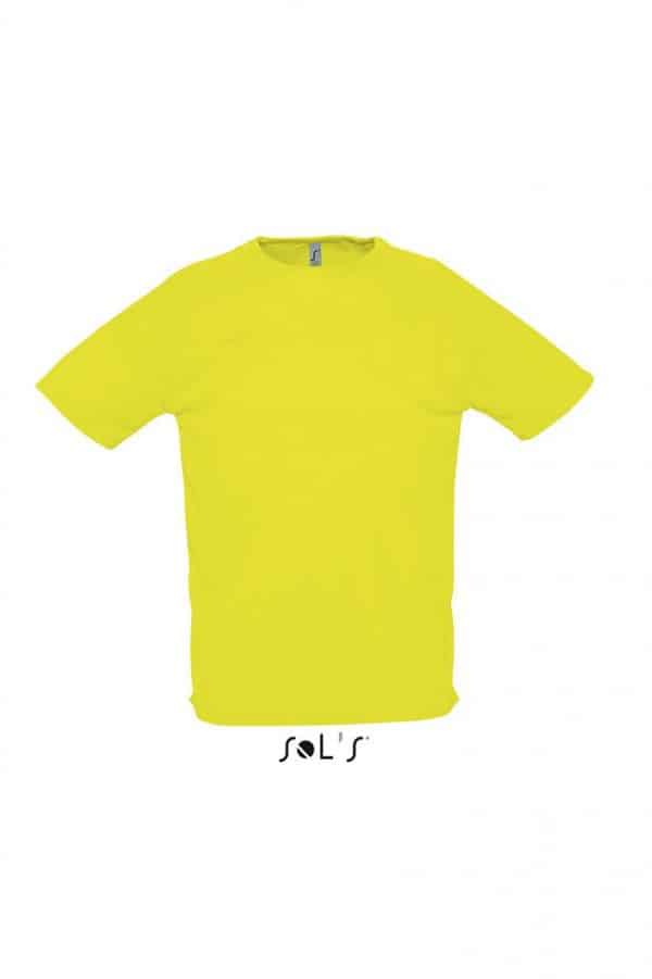 Neon Yellow SOL'S SPORTY - RAGLAN SLEEVED T-SHIRT Sport