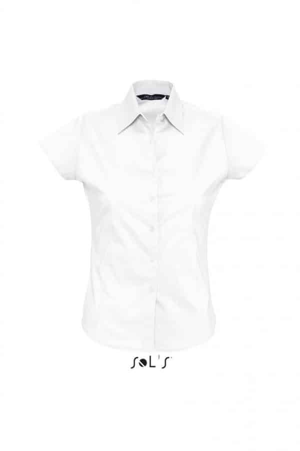 White SOL'S EXCESS SHORT SLEEVE STRETCH WOMEN'S SHIRT Formaruhák