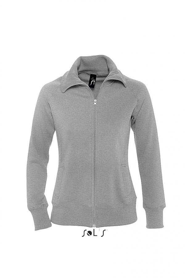 Deep Grey Melange SOL'S SODA - WOMEN'S ZIPPED JACKET Pulóverek