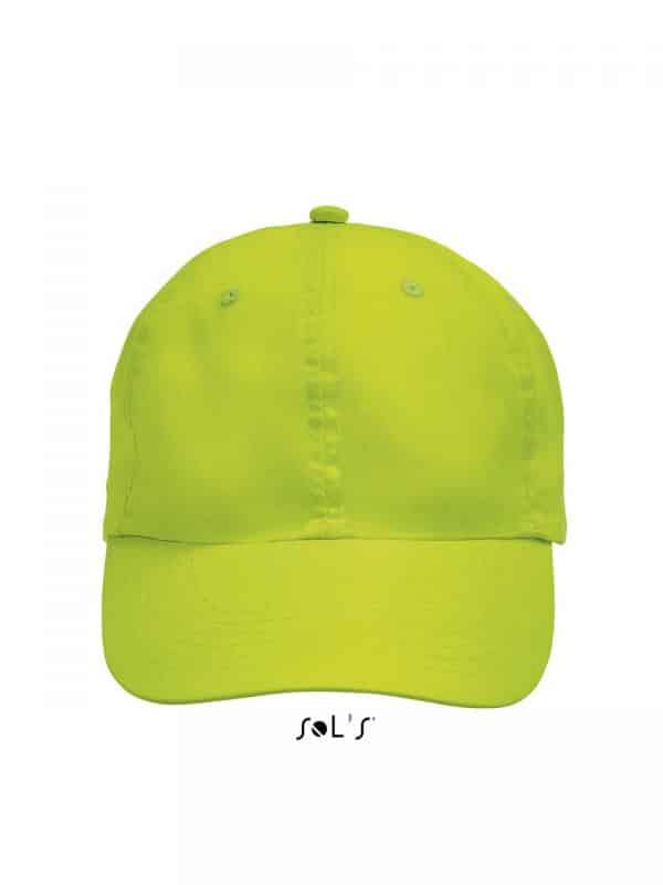Neon Green SOL'S METEOR - SIX PANEL CAP Sapkák
