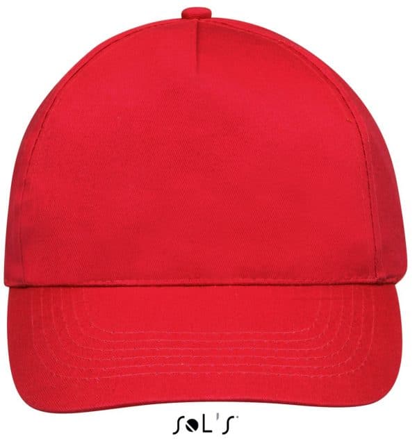 Red/White SOL'S SUNNY - FIVE PANELS CAP Sapkák