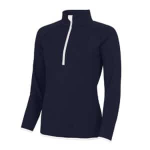 French Navy/Arctic White Just Cool WOMEN'S COOL 1/2 ZIP SWEAT Sport