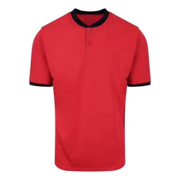Fire Red/Jet Black Just Cool COOL STAND COLLAR SPORTS POLO Sport